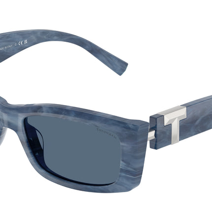 Tiffany TF4240U Rectangle Sunglasses  843280-Striped Tanzanite 54-140-16 - Color Map Blue