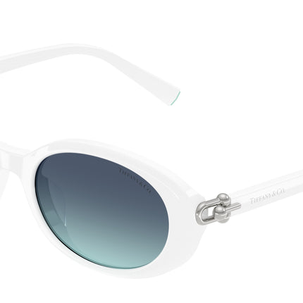 Tiffany TF4242D Oval Sunglasses  83929S-Bright White 54-140-19 - Color Map White