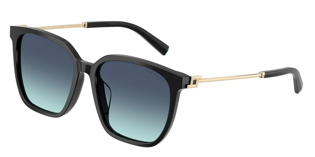 Tiffany TF4244D Square Sunglasses  80019S-Black 56-145-17 - Color Map Black