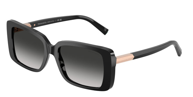 Tiffany TF4249F Rectangle Sunglasses  80013C-Black 55-140-17 - Color Map Black