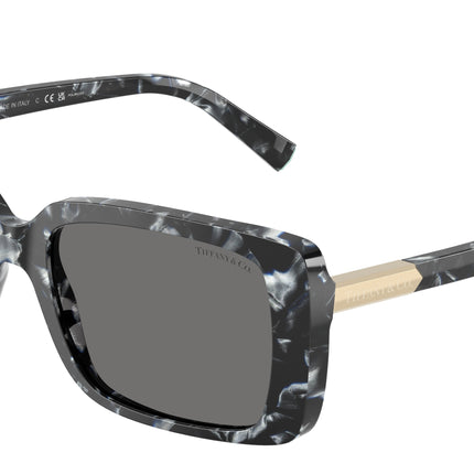 Tiffany TF4249 Rectangle Sunglasses  842881-Havana Madreperla 55-140-17 - Color Map Tortoise