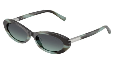 Tiffany TF4250 Oval Sunglasses  84432G-Striped Black Tiffany 56-140-17 - Color Map Tortoise