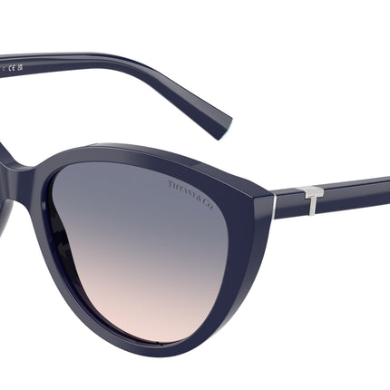 Tiffany TF4251 Cat Eye Sunglasses  839616-Solid Dark Blue 56-140-16 - Color Map Blue