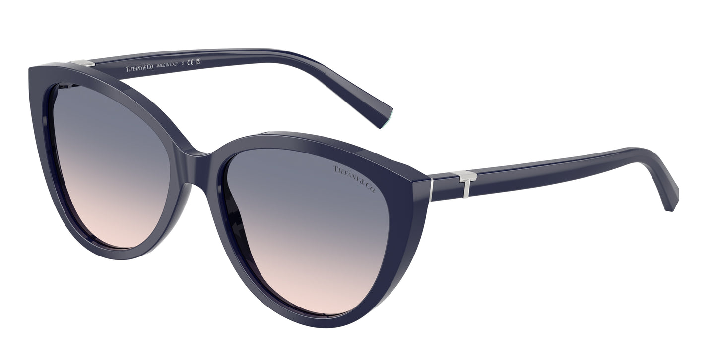 Tiffany TF4251 Cat Eye Sunglasses  839616-Solid Dark Blue 56-140-16 - Color Map Blue