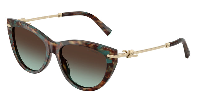 Tiffany TF4253 Cat Eye Sunglasses  84425D-Brown Tiffany Havana 55-145-16 - Color Map Tortoise