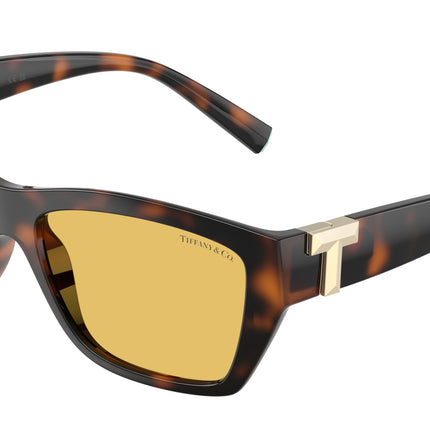 Tiffany TF4255U Rectangle Sunglasses  845685-Havana 56-140-16 - Color Map Tortoise