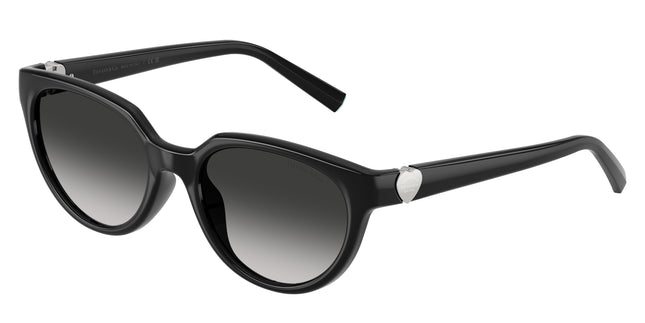 Tiffany TF4256D Cat Eye Sunglasses  80013C-Black 55-140-19 - Color Map Black