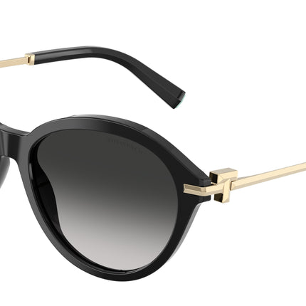 Tiffany TF4259 Round Sunglasses  80013C-Black 56-140-16 - Color Map Black