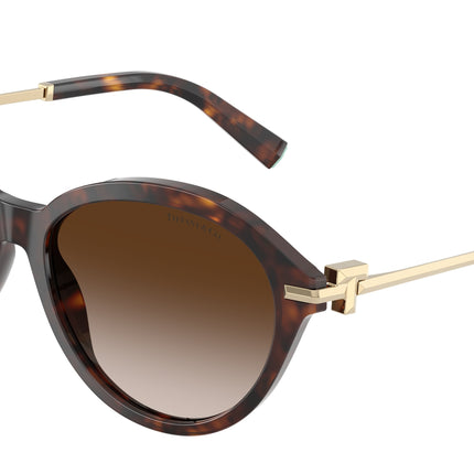 Tiffany TF4259 Round Sunglasses  80153B-Havana 56-140-16 - Color Map Tortoise