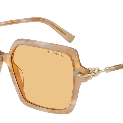 Tiffany TF4260U Square Sunglasses  8451/7-Padparadscha Havana 57-140-16 - Color Map Tortoise