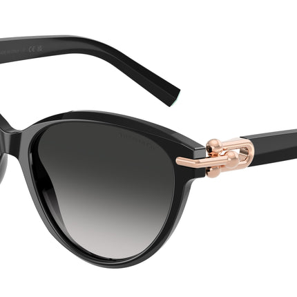 Tiffany TF4261F Cat Eye Sunglasses  80013C-Black 56-140-16 - Color Map Black