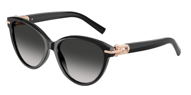 Tiffany TF4261 Cat Eye Sunglasses  80013C-Black 56-140-16 - Color Map Black