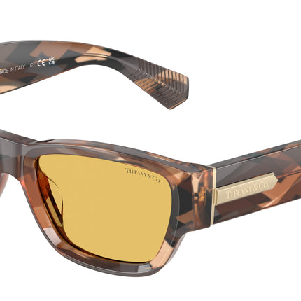 Tiffany TF4265U Rectangle Sunglasses  845485-Brown Havana 54-140-17 - Color Map Brown