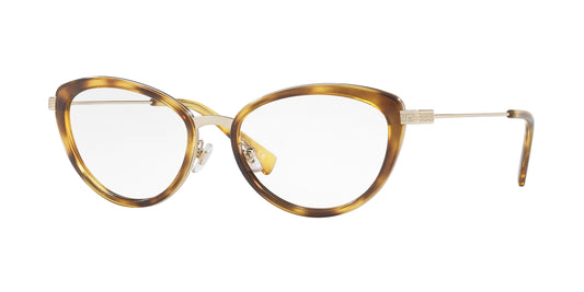 Versace VE1244 Cat Eye Eyeglasses  1400-Pale Gold/Havana 53-140-17 - Color Map Gold