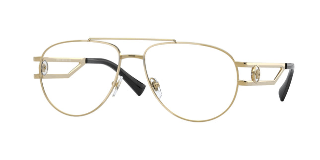 Versace VE1269 Pilot Eyeglasses  1002-Gold 57-140-16 - Color Map Gold