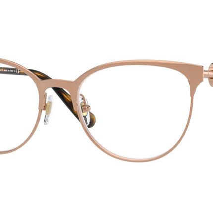 Versace VE1271 Cat Eye Eyeglasses  1412-Pink Gold 54-140-18 - Color Map Pink