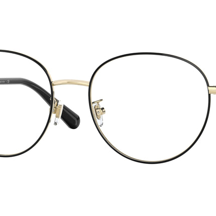 Versace VE1273D Pillow Eyeglasses  1433-Gold/Black 54-140-18 - Color Map Black