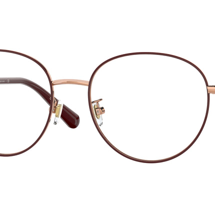 Versace VE1273D Pillow Eyeglasses  1467-Rose Gold/Bordeaux 54-140-18 - Color Map Gold