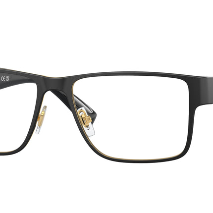 Versace VE1274 Rectangle Eyeglasses  1436-Black 57-140-17 - Color Map Black