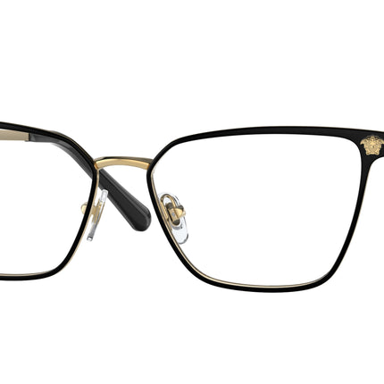 Versace VE1275 Pillow Eyeglasses  1433-Matte Black/Gold 54-140-15 - Color Map Black