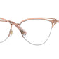 Versace VE1280 Cat Eye Eyeglasses  1412-Rose Gold 55-145-16 - Color Map Gold