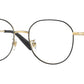 Versace VE1282D Phantos Eyeglasses  1433-Gold/Black 53-145-19 - Color Map Black