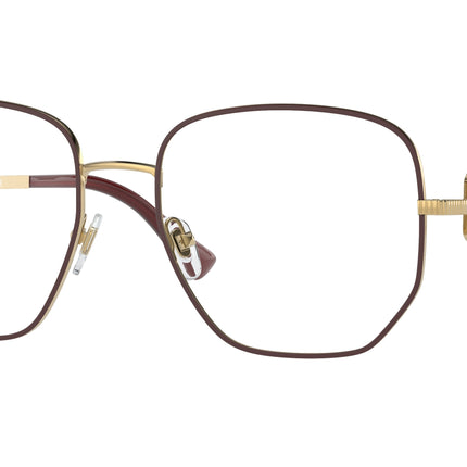 Versace VE1283 Irregular Eyeglasses  1480-Bordeaux/Gold 54-145-18 - Color Map Red