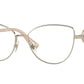 Versace VE1284 Cat Eye Eyeglasses  1490-Light Gold 53-145-16 - Color Map Gold