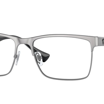 Versace VE1285 Rectangle Eyeglasses  1001-Gunmetal 58-150-17 - Color Map Grey