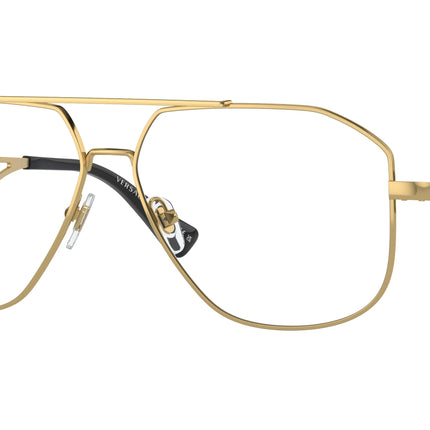 Versace VE1287 Pilot Eyeglasses  1002-Gold 59-145-13 - Color Map Gold