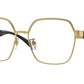 Versace VE1291D Square Eyeglasses  1002-Gold 56-140-16 - Color Map Gold