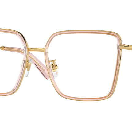 Versace VE1294D Butterfly Eyeglasses  1507-Transparent Peach 55-140-17 - Color Map Pink