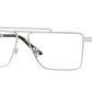 Versace VE1295 Rectangle Eyeglasses  1000-Silver 59-145-13 - Color Map Silver
