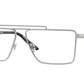 Versace VE1295 Rectangle Eyeglasses  1001-Gunmetal 59-145-13 - Color Map Grey
