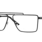 Versace VE1295 Rectangle Eyeglasses  1433-Matte Black 59-145-13 - Color Map Black