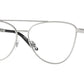 Versace VE1296 Cat Eye Eyeglasses  1000-Silver 57-140-15 - Color Map Silver