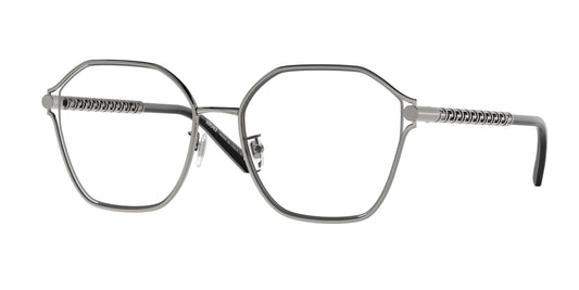 Versace VE1299D Irregular Eyeglasses  1001-Gunmetal 55-145-18 - Color Map Grey