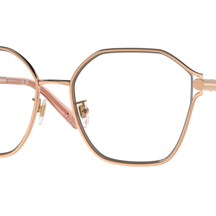 Versace VE1299D Irregular Eyeglasses  1412-Rose Gold 55-145-18 - Color Map Gold