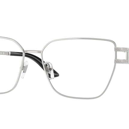 Versace VE1301 Cat Eye Eyeglasses  1000-Silver 57-140-15 - Color Map Silver