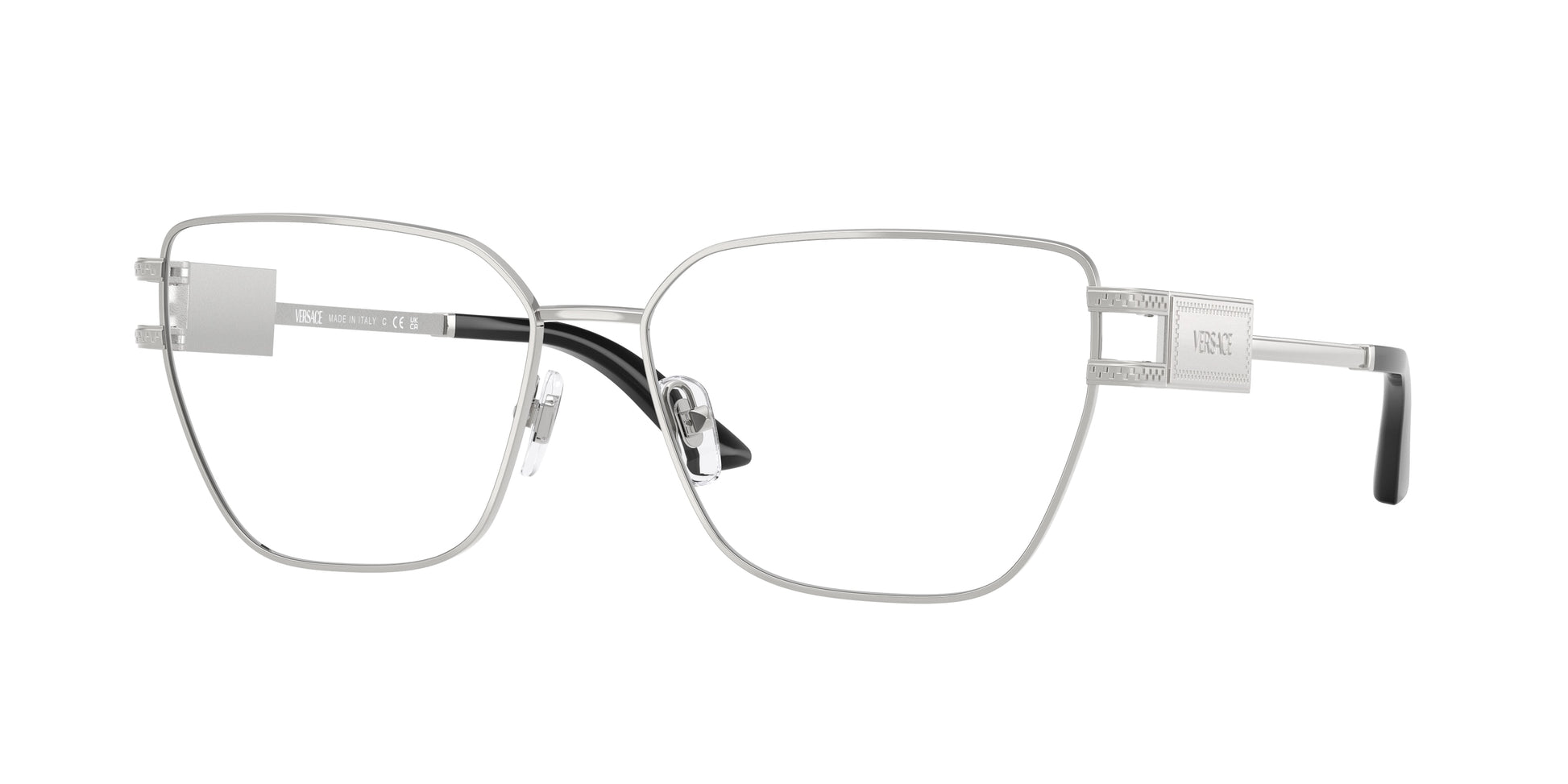 Versace VE1301 Pillow Eyeglasses  1000-Silver 57-140-15 - Color Map Silver