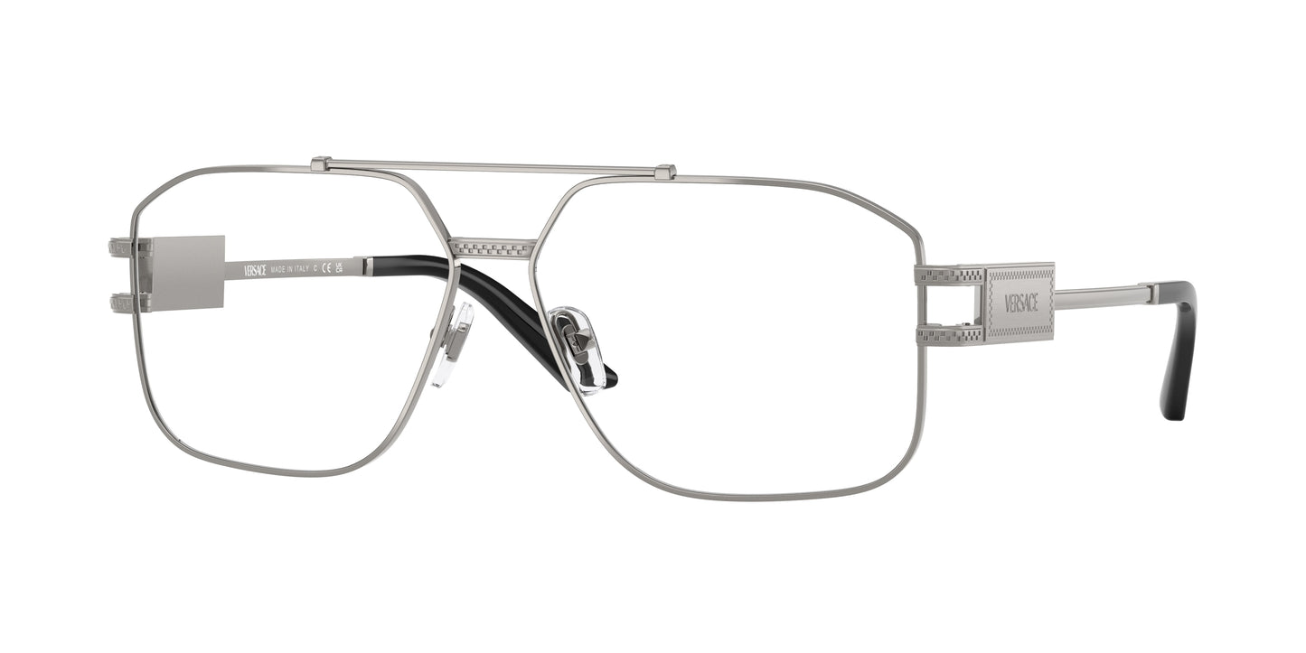 Versace VE1302 Square Eyeglasses  1001-Gunmetal 59-140-13 - Color Map Grey