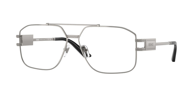 Versace VE1302 Square Eyeglasses  1001-Gunmetal 59-140-13 - Color Map Grey