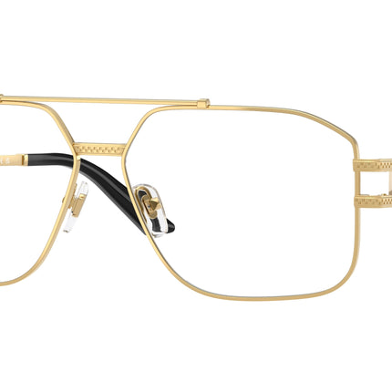 Versace VE1302 Square Eyeglasses  1002-Gold 59-140-13 - Color Map Gold