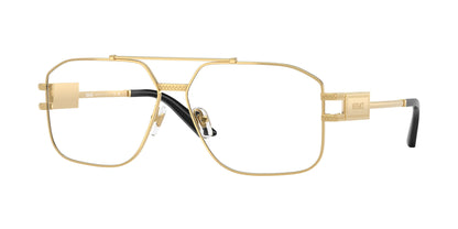 Versace VE1302 Square Eyeglasses  1002-Gold 59-140-13 - Color Map Gold