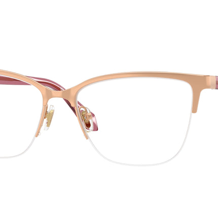 Versace VE1304 Cat Eye Eyeglasses  1412-Rose Gold 54-140-16 - Color Map Gold