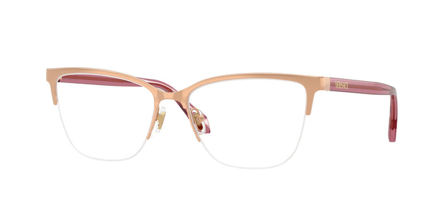 Versace VE1304 Cat Eye Eyeglasses  1412-Rose Gold 54-140-16 - Color Map Gold