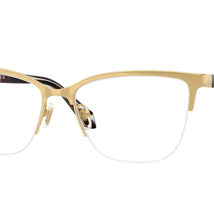 Versace VE1304 Cat Eye Eyeglasses  1460-Gold 54-140-16 - Color Map Gold