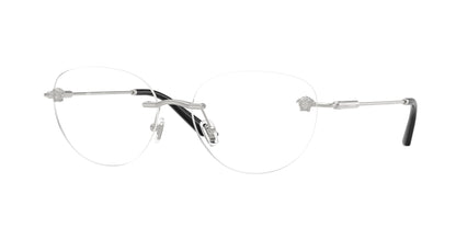 Versace VE1305 Round Eyeglasses  1000-Silver 55-140-16 - Color Map Silver