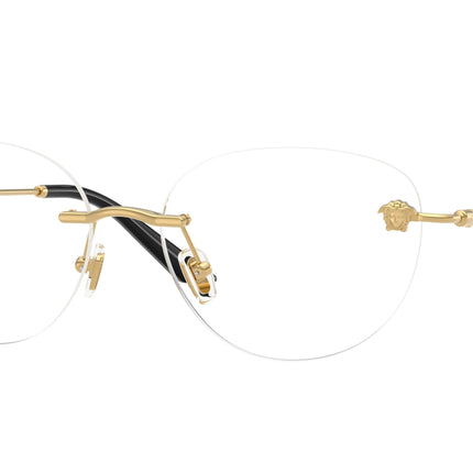 Versace VE1305 Round Eyeglasses  1002-Gold 55-140-16 - Color Map Gold