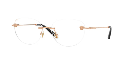 Versace VE1305 Round Eyeglasses  1412-Rose Gold 55-140-16 - Color Map Gold